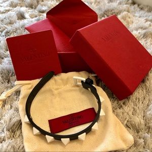 Valentino Rockstud Leather Bracelet
